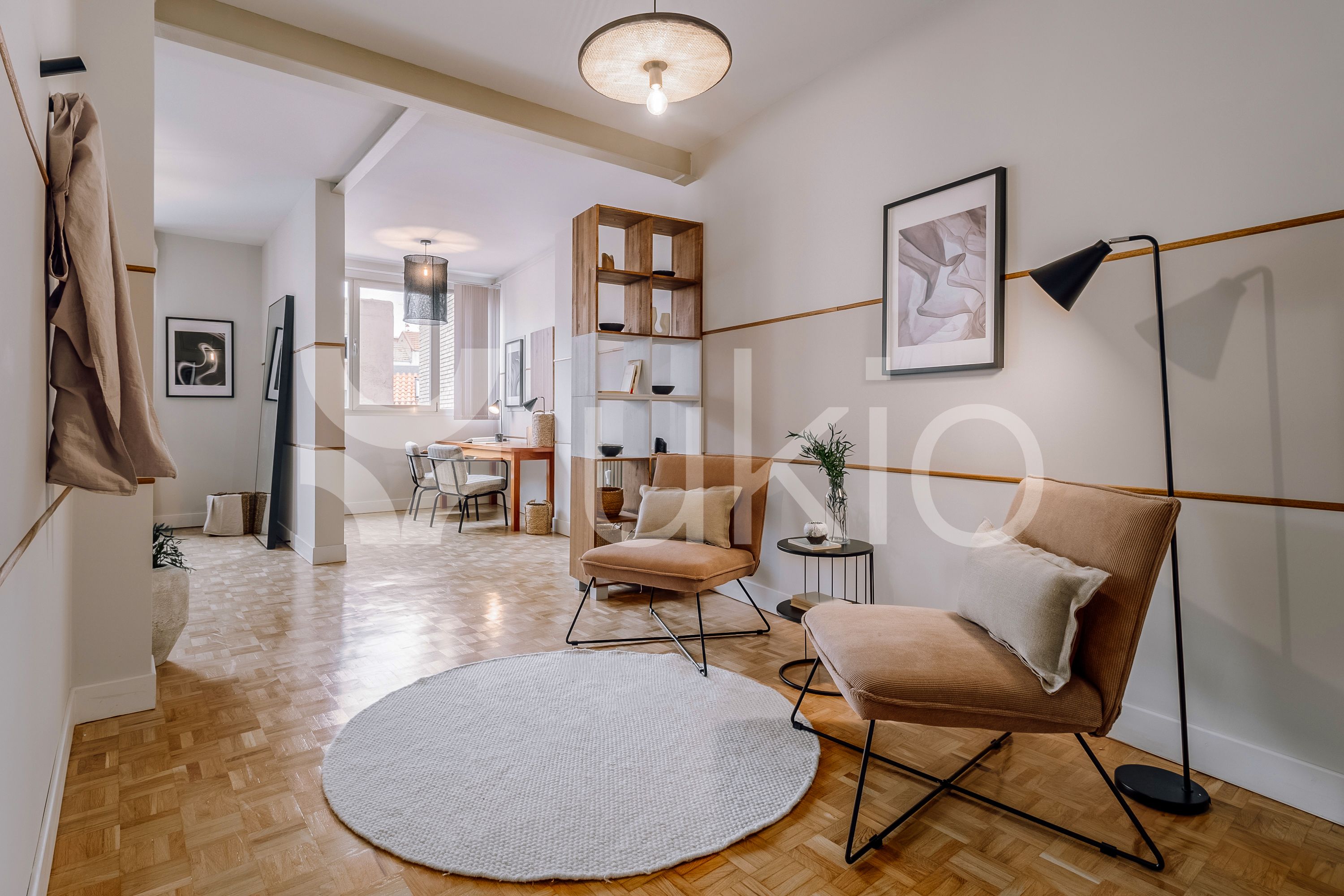 Living room of Apartment to rent in  Madrid Capital  with Terrace, Furnished and Oven