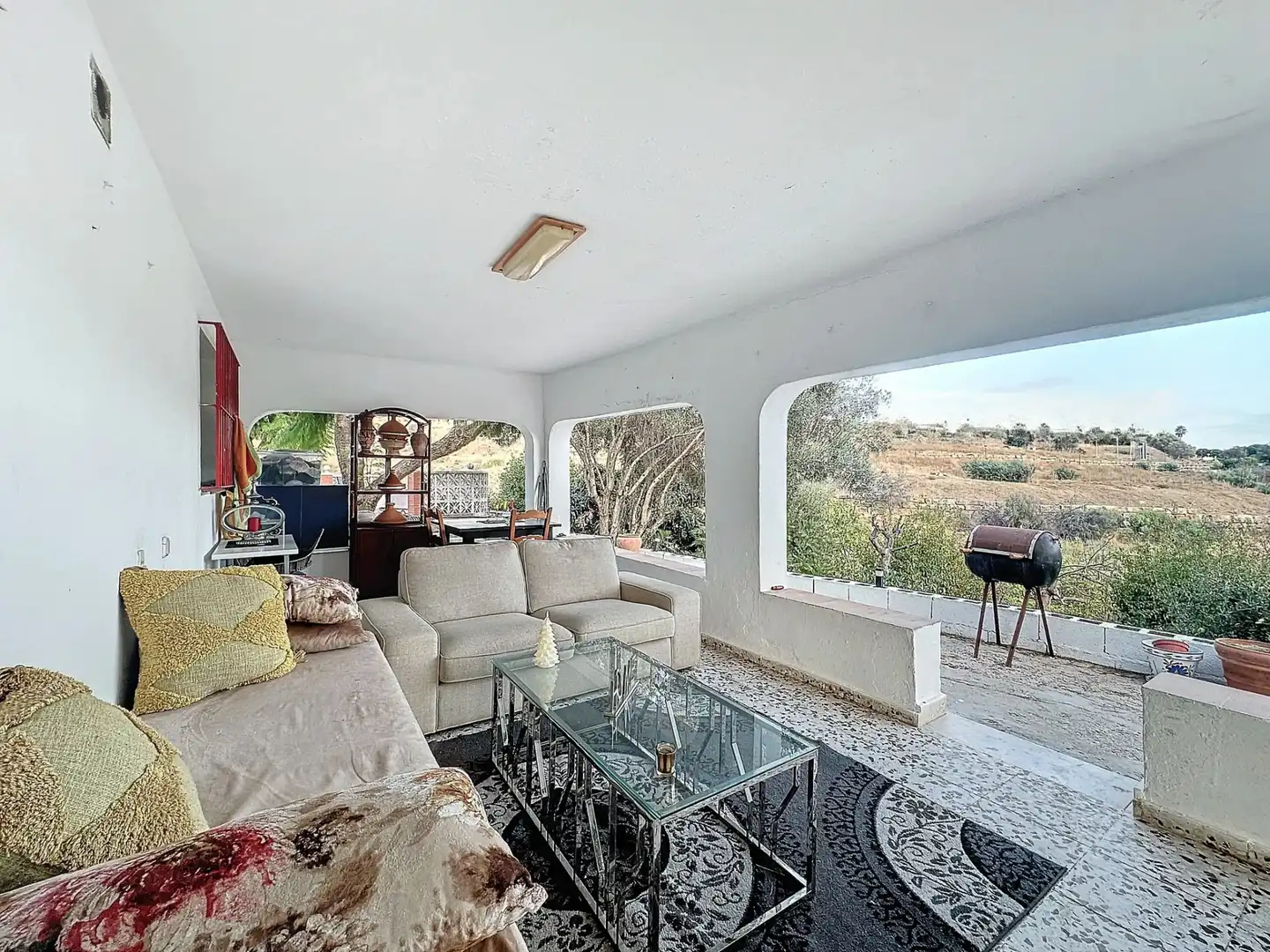 Terrasse von Country house zum Verkauf in Estepona mit Klimaanlage, Privatgarten und Terrasse