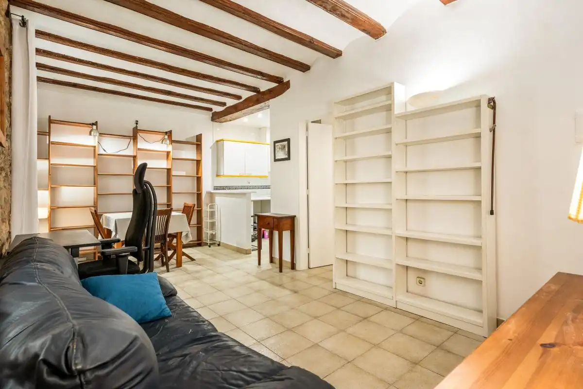 Sala de estar de Piso en venta en Barcelona con Calefacción, Terraza y Balcón