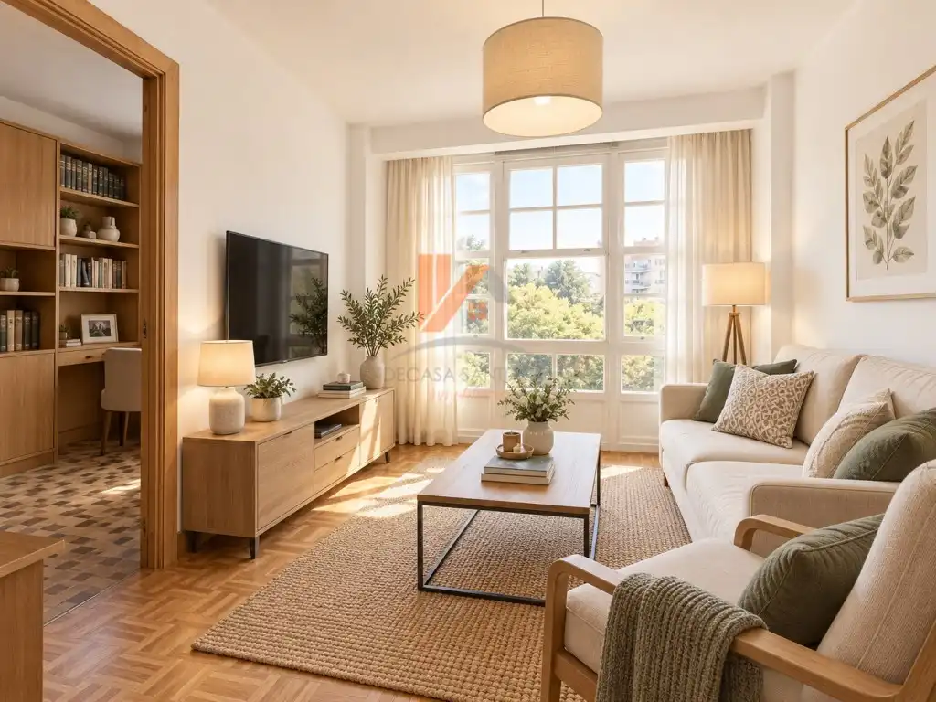 Sala d'estar de Pis en venda en Santiago de Compostela  amb Forn