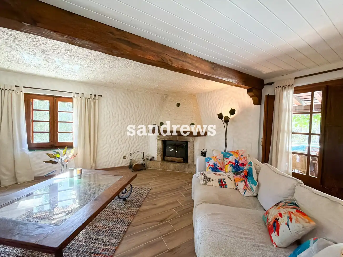 Living room of Houses for sale in Darnius  with Heating, Private garden and Terrace