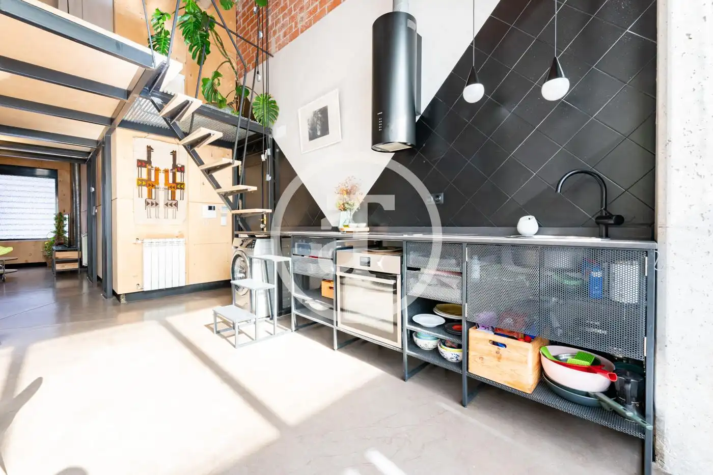 Cocina de Dúplex de alquiler en Madrid con Calefacción, Amueblado y Horno