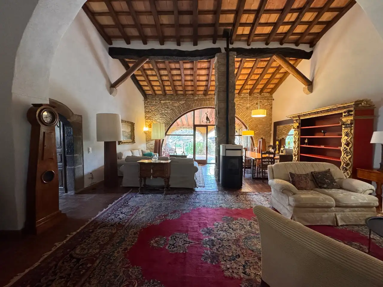 Living room of Country homes for sale in Viladamat  with Private garden, Terrace and Swimming Pool