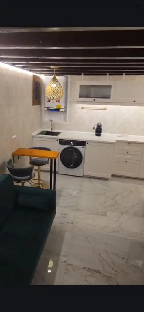 Cuina de Apartament de lloguer en  Palma de Mallorca amb Aire condicionat, Moblat i Rentadora