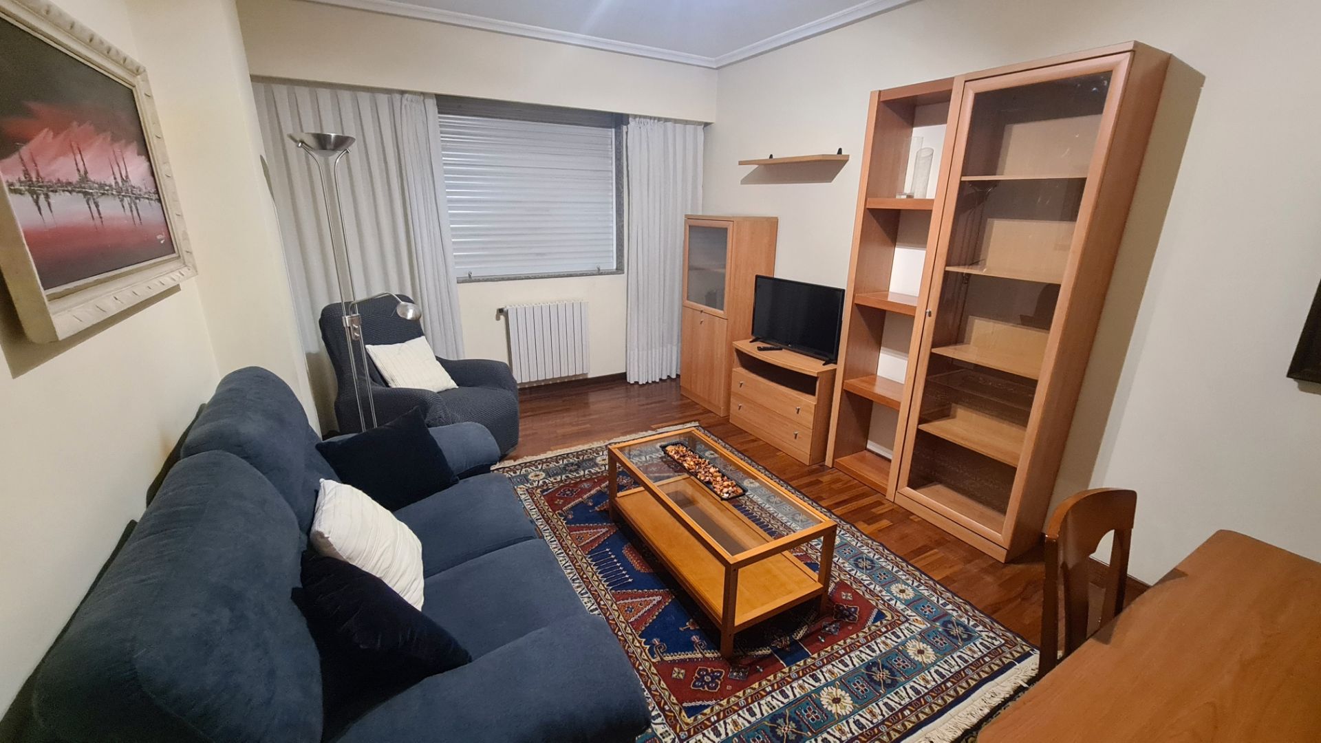 Living room of Apartment to rent in Ourense Capital   with Heating, Parquet flooring and Furnished