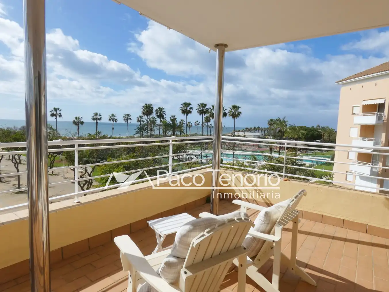Terraza de Piso de alquiler en Islantilla con Terraza, Amueblado y Horno