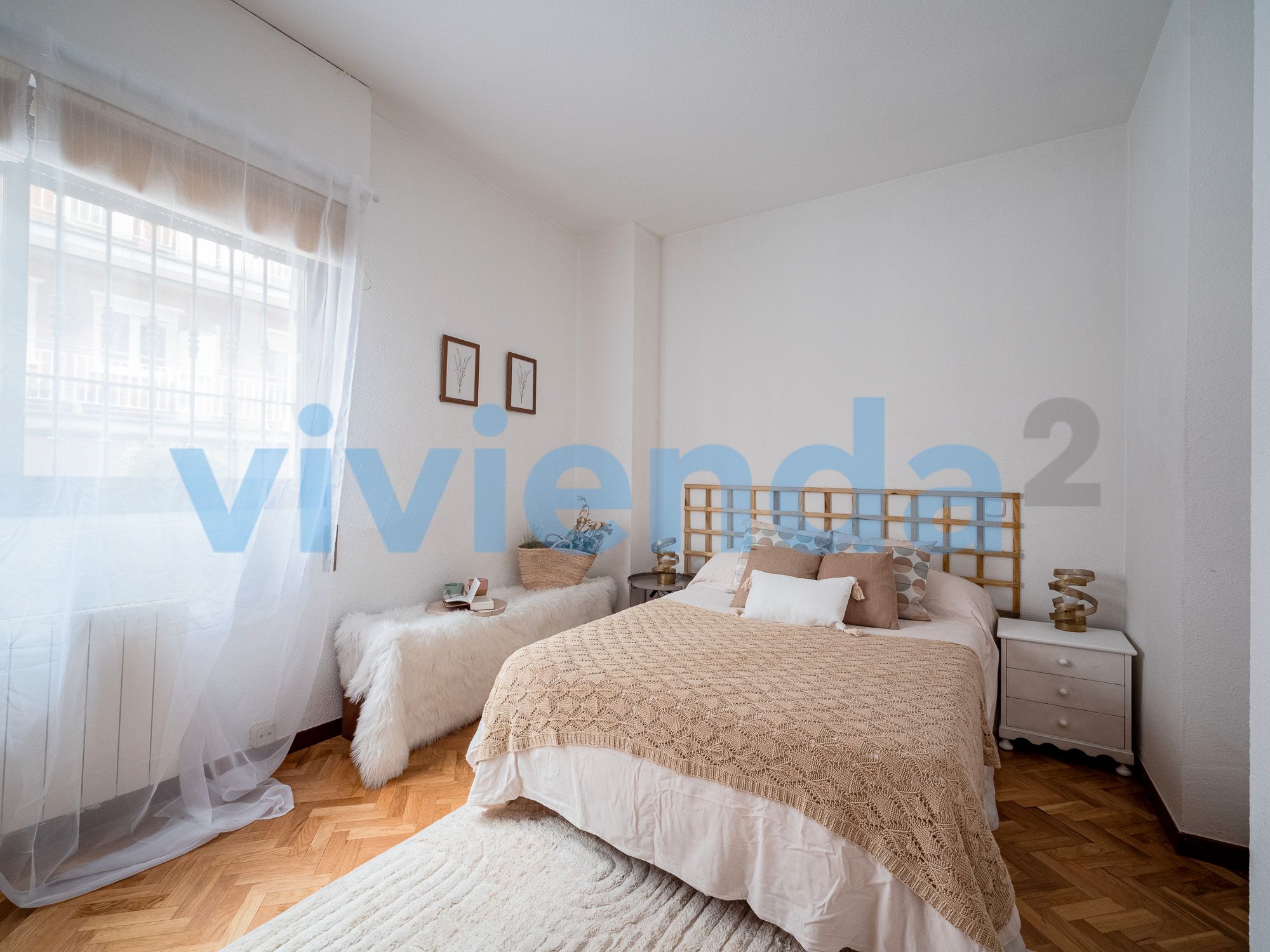 Bedroom of Flat for sale in  Madrid Capital  with Heating