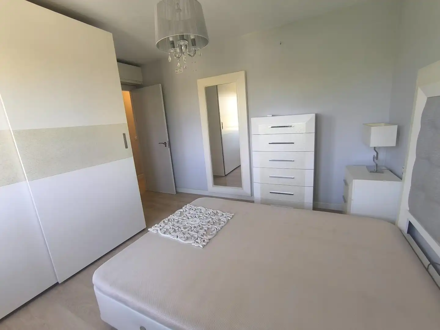 Schlafzimmer von Wohnung zur Miete in Málaga mit Klimaanlage, Privatgarten und Terrasse