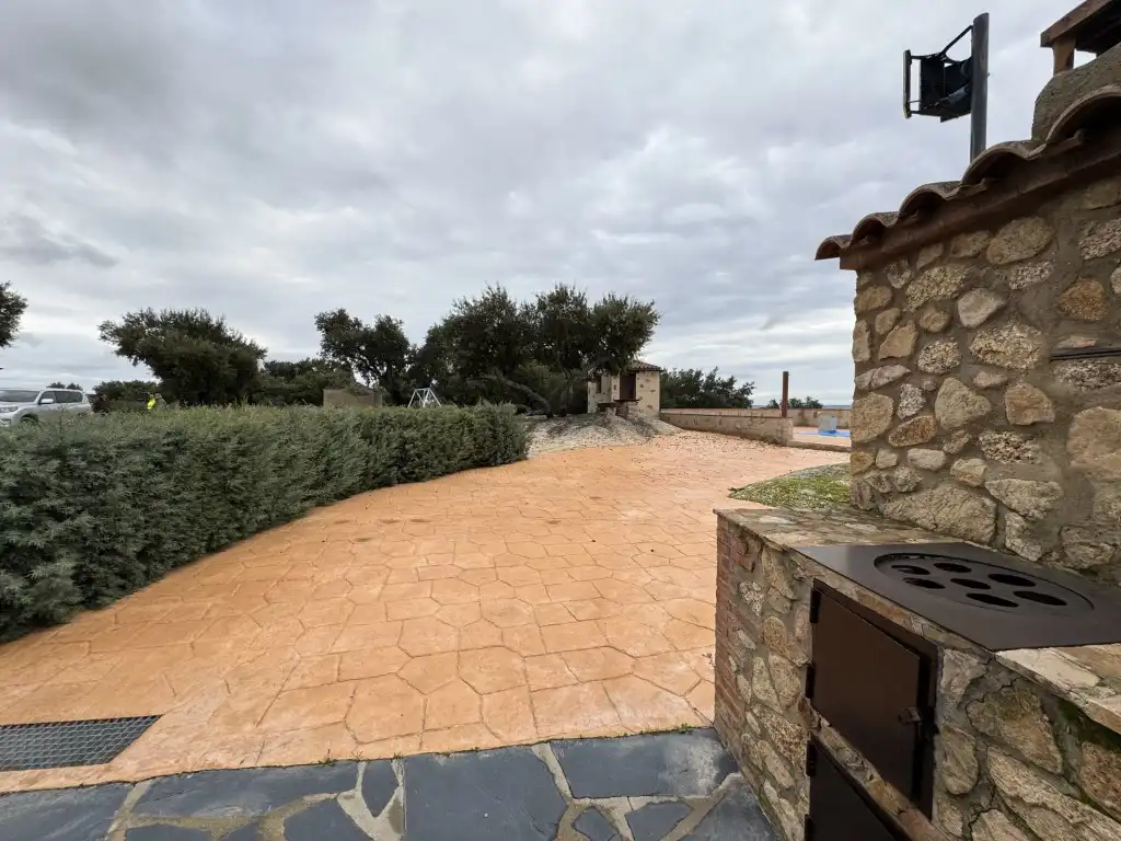 Terraza de Finca rústica en venta en San Vicente de Alcántara con Aire acondicionado y Piscina