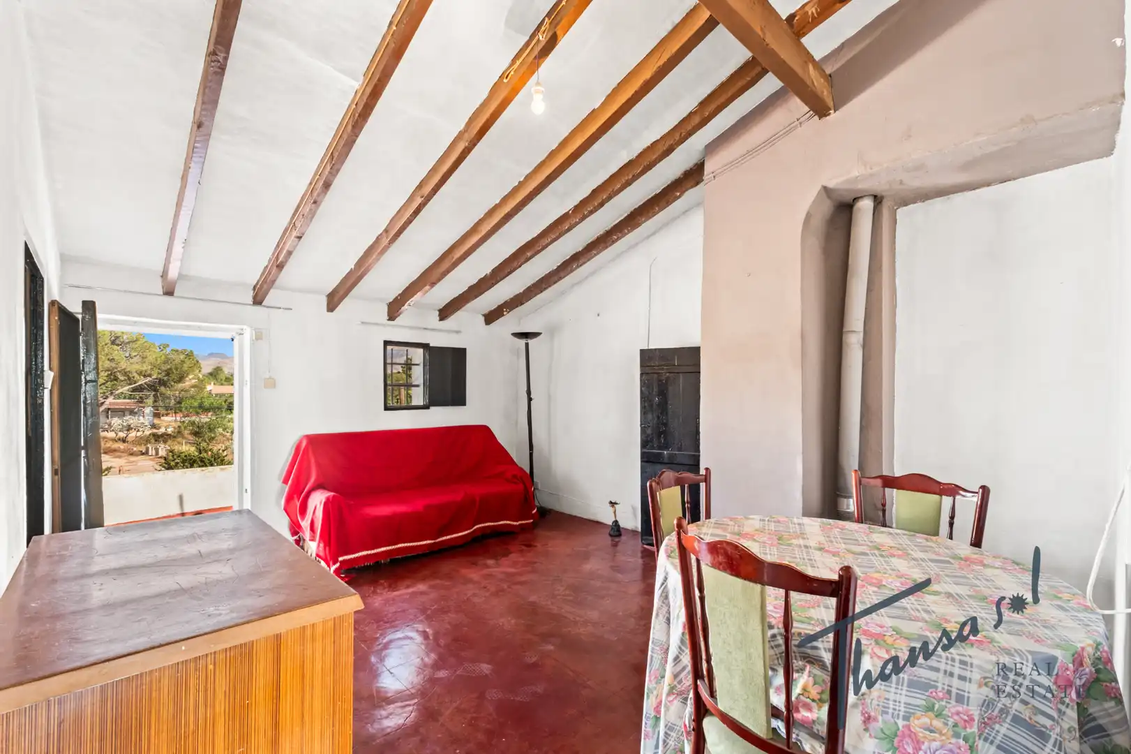Sala d'estar de Casa adosada en venda en Alicante / Alacant amb Aire condicionat, Jardí privat i Terrassa