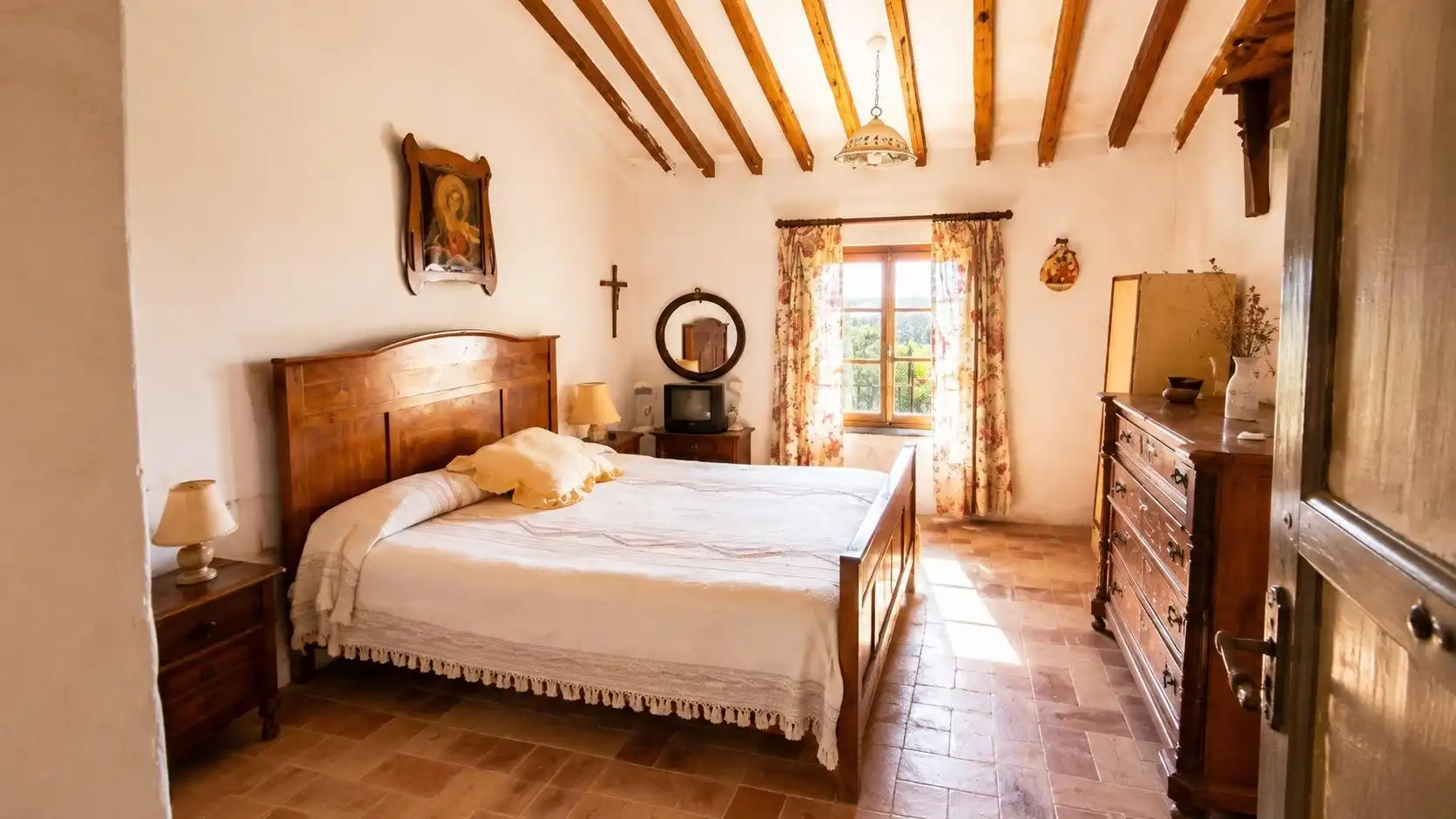 Bedroom of Houses for sale in Fuente Álamo de Murcia  with Air Conditioner, Private garden and Terrace