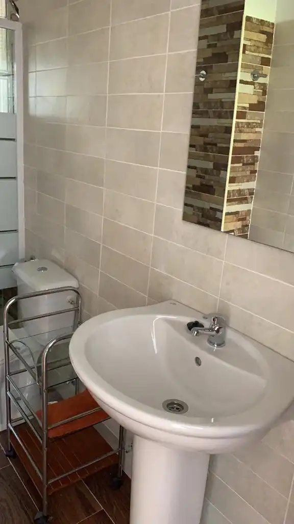 Bathroom of Flat for rent in Benalmádena  with Terrace, Washing machine and Microwave