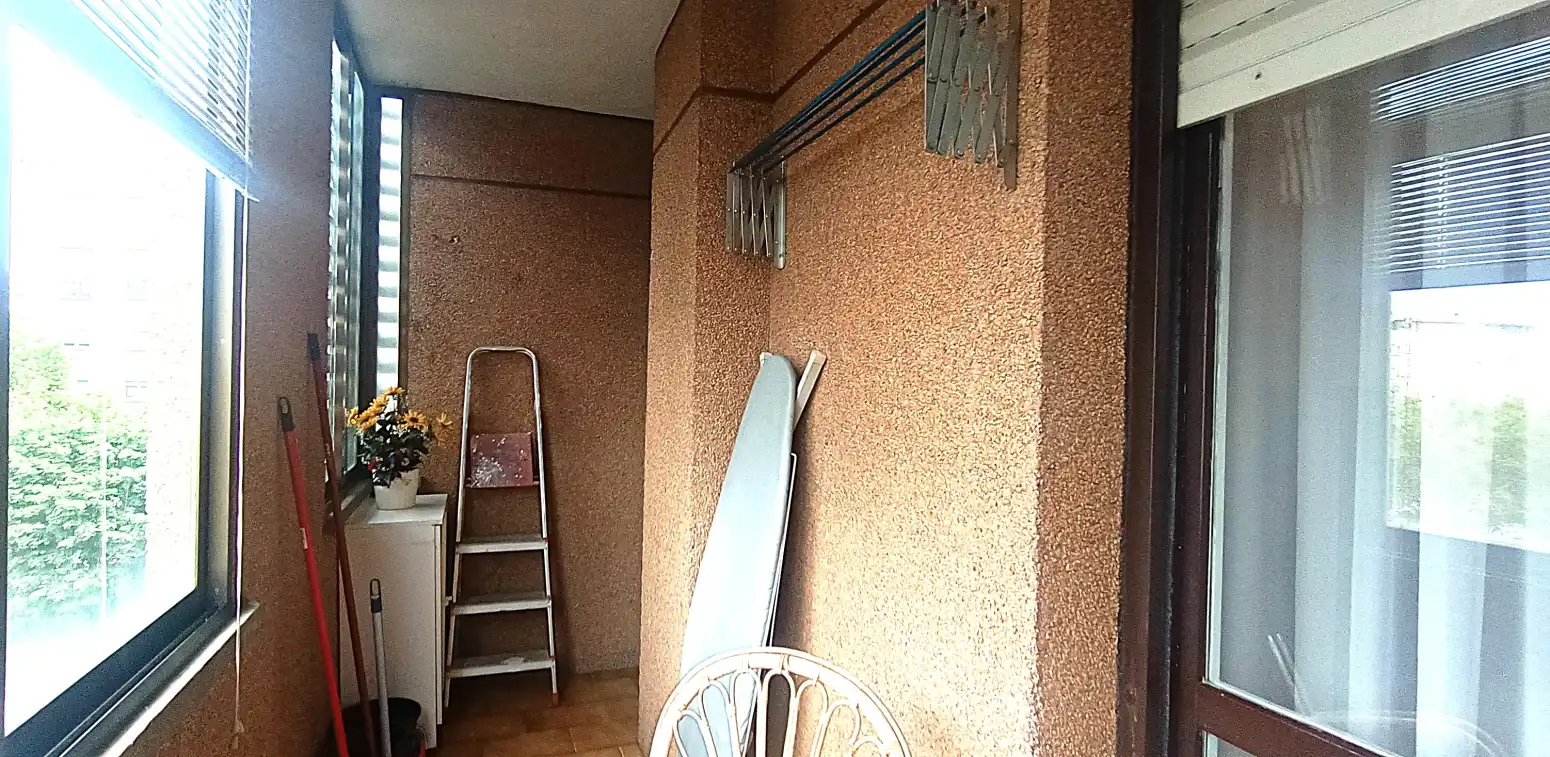 Balcony of Flat for rent in Burlada / Burlata  with Heating, Parquet flooring and Terrace