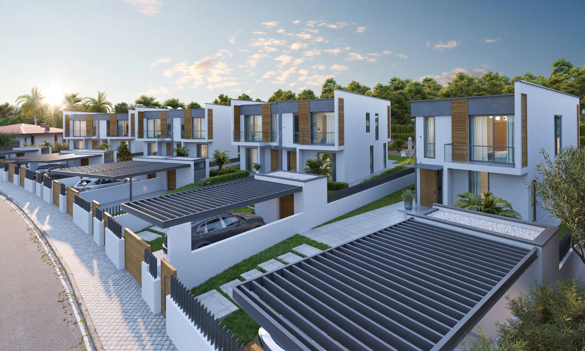 Exterior view of Single-family semi-detached for sale in San Antonio de Benagéber  with Air Conditioner, Heating and Private garden