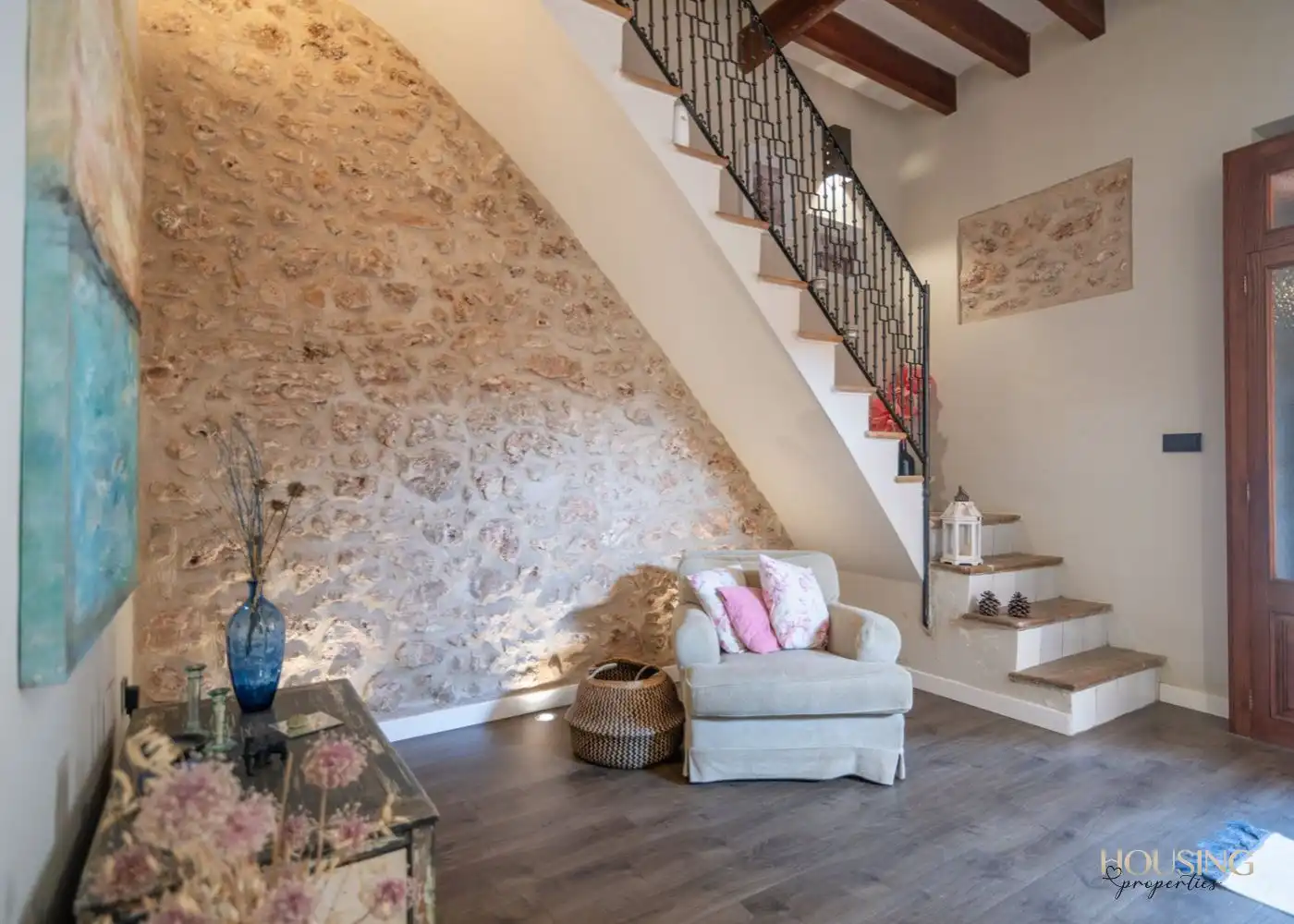 Sala de estar de Casa adosada en venta en Campos poble
