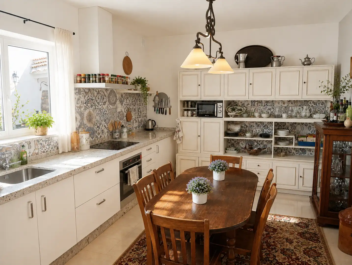 Cocina de Finca rústica en venta en Mollina con Aire acondicionado, Calefacción y Jardín privado