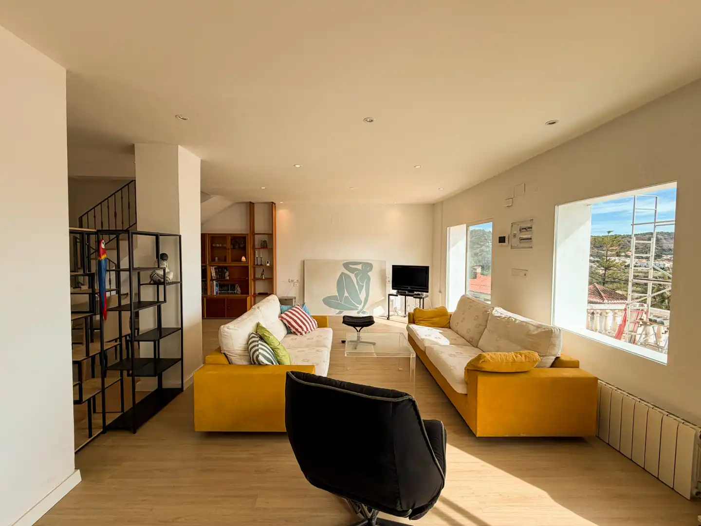 Wohnzimmer von Haus oder Chalet zum Verkauf in Gilet mit Heizung, Parkett und Terrasse