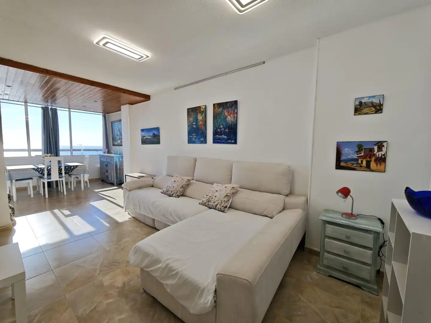 Sala de estar de Piso de alquiler en Elche / Elx con Amueblado y Piscina comunitaria