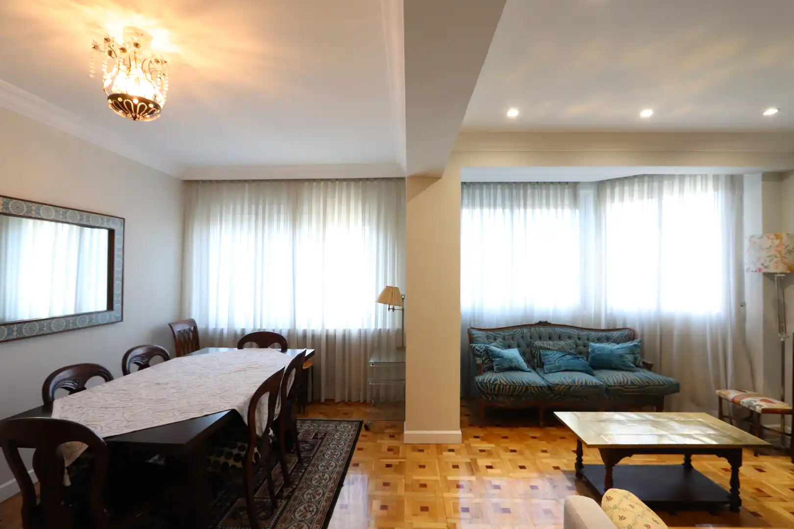Sala de estar de Piso de alquiler en Madrid con Aire acondicionado, Calefacción y Parquet