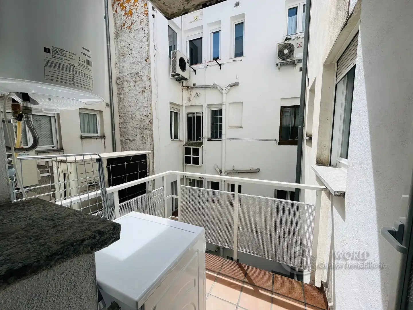 Terraza de Piso de alquiler en Madrid con Aire acondicionado, Calefacción y Horno