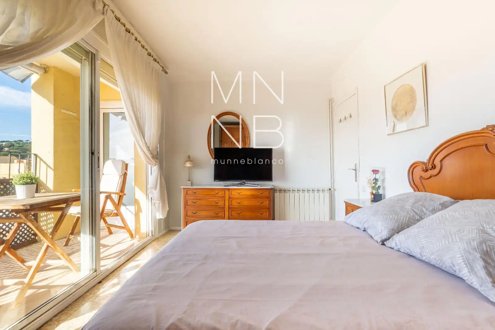 Bedroom of Flat for sale in Sant Andreu de Llavaneres  with Heating, Terrace and Furnished