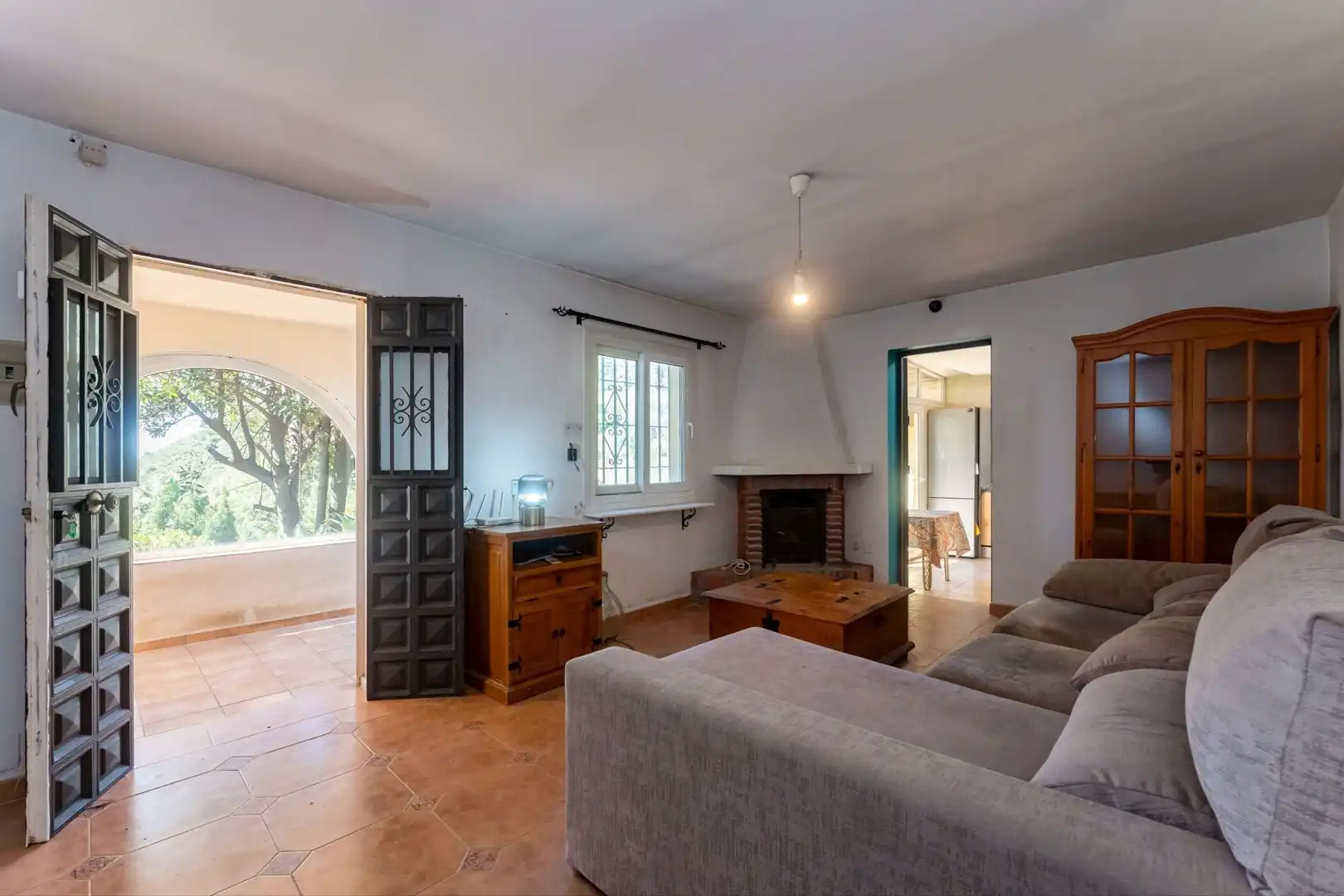 Sala de estar de Finca rústica en venta en Ojén con Trastero y Piscina