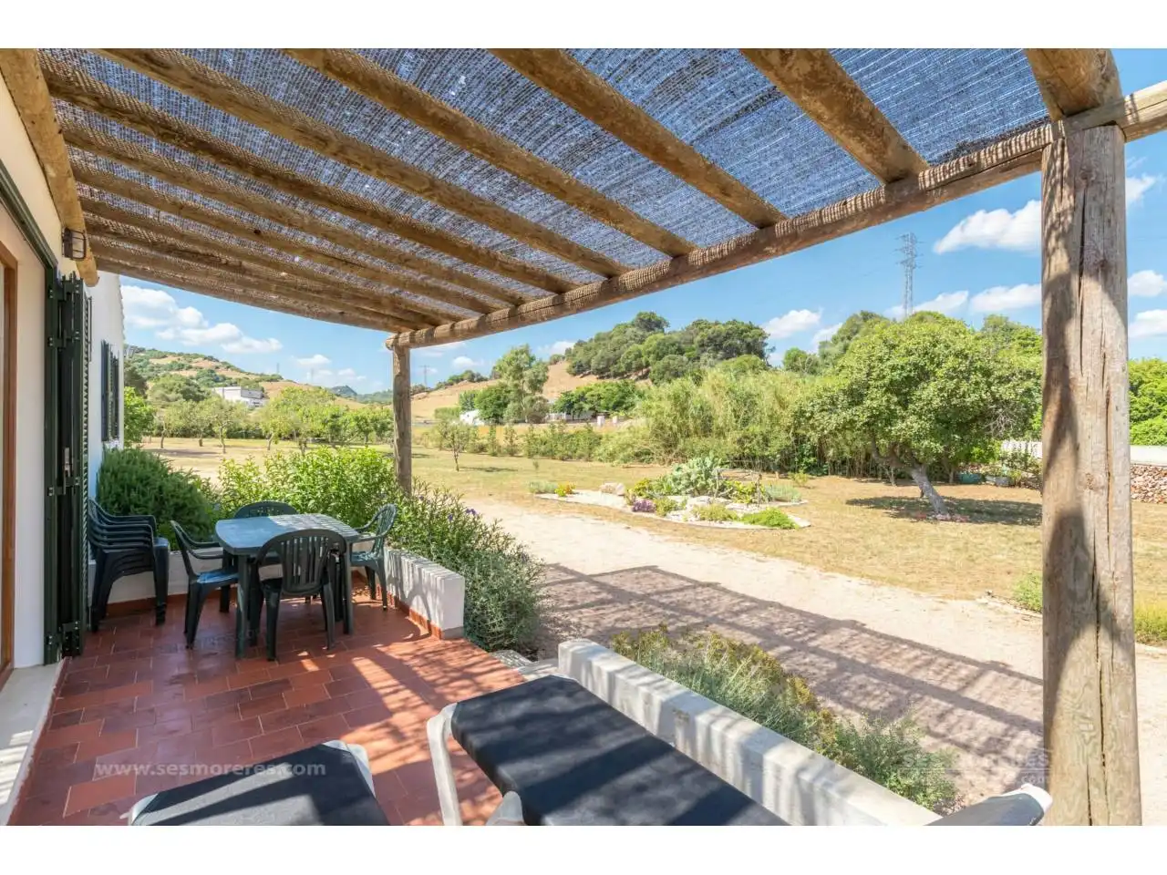 Terrassa de Finca rústica en venda en Es Migjorn Gran amb Jardí privat i Terrassa