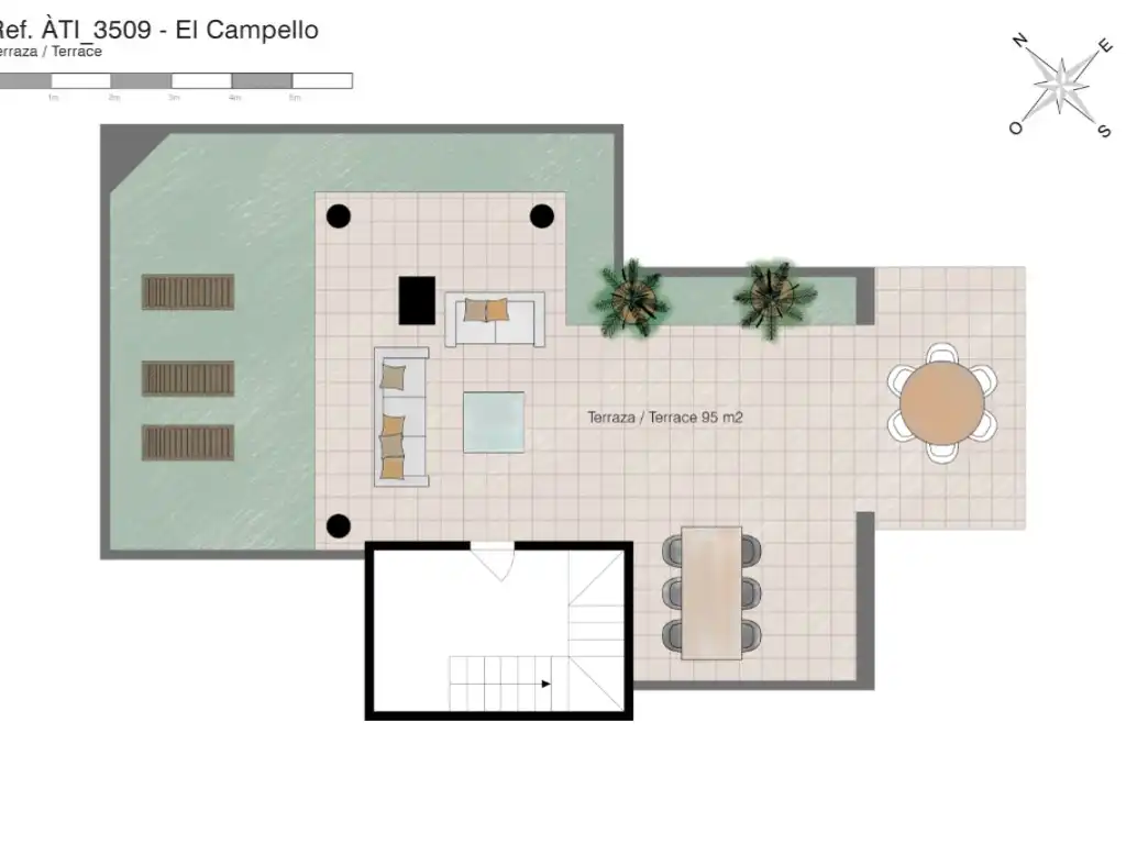 Attic for sale in El Campello  with Air Conditioner, Private garden and Terrace