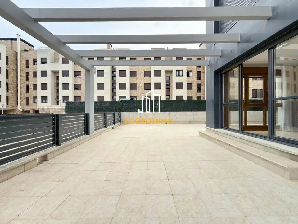 Terrace of Flat for sale in  Logroño  with Air Conditioner, Heating and Private garden