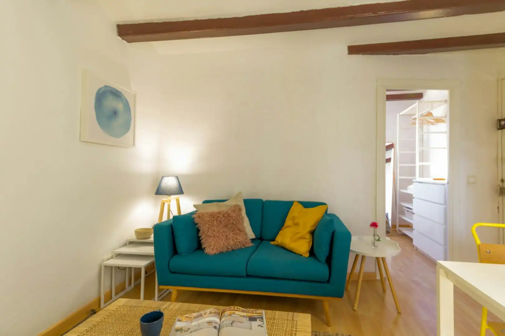 Living room of Flat for rent in Barcelona  with Air Conditioner, Heating and Furnished