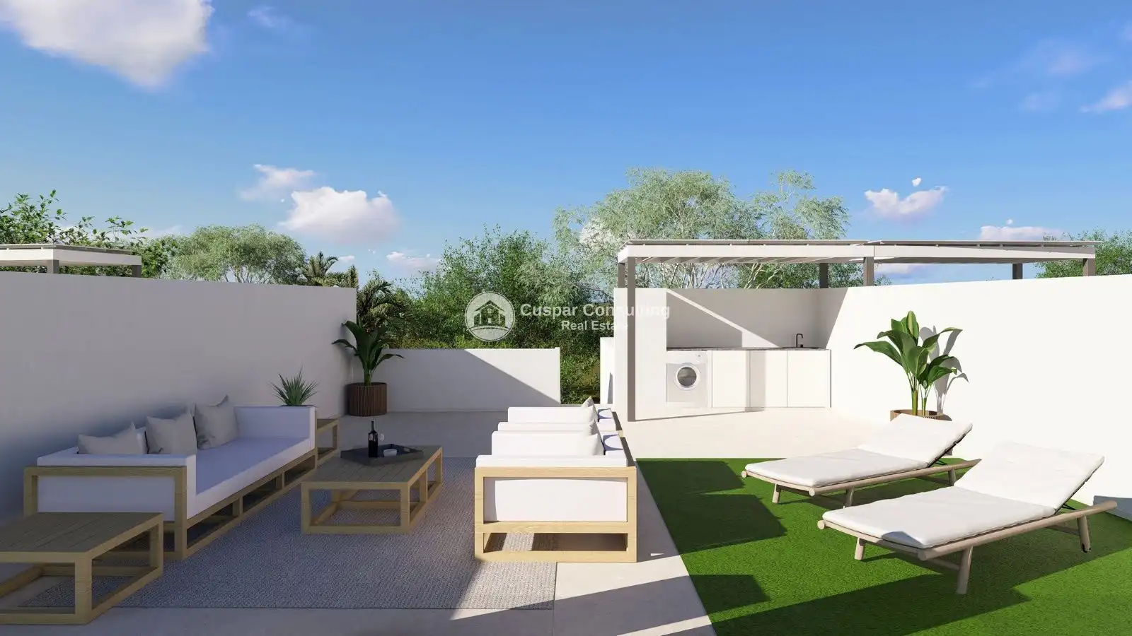 Terraza de Casa adosada en venta en Torre-Pacheco con Calefacción, Terraza y Piscina