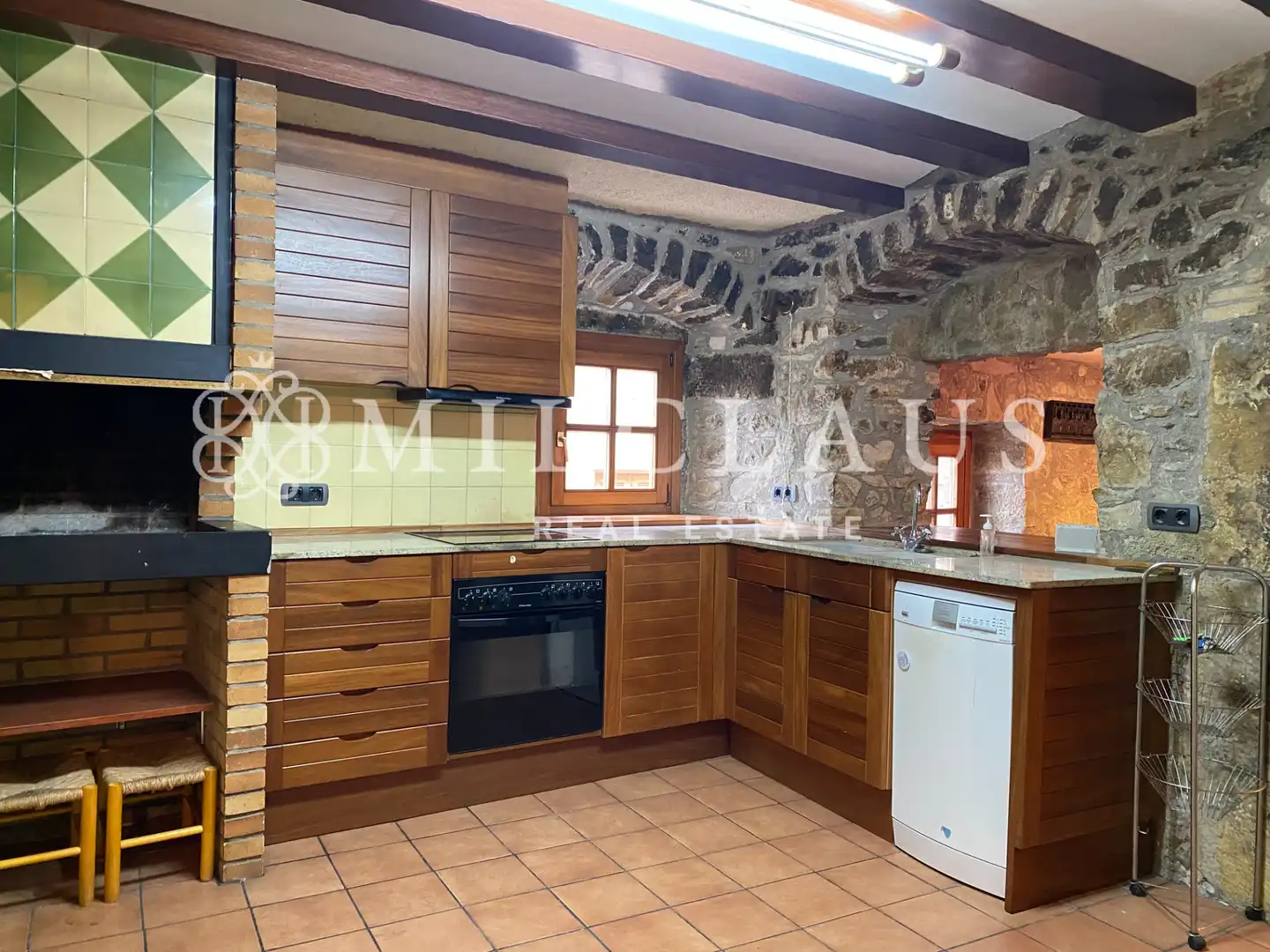 Cuina de Casa o xalet de lloguer en Talamanca amb Calefacció, Parquet i Forn