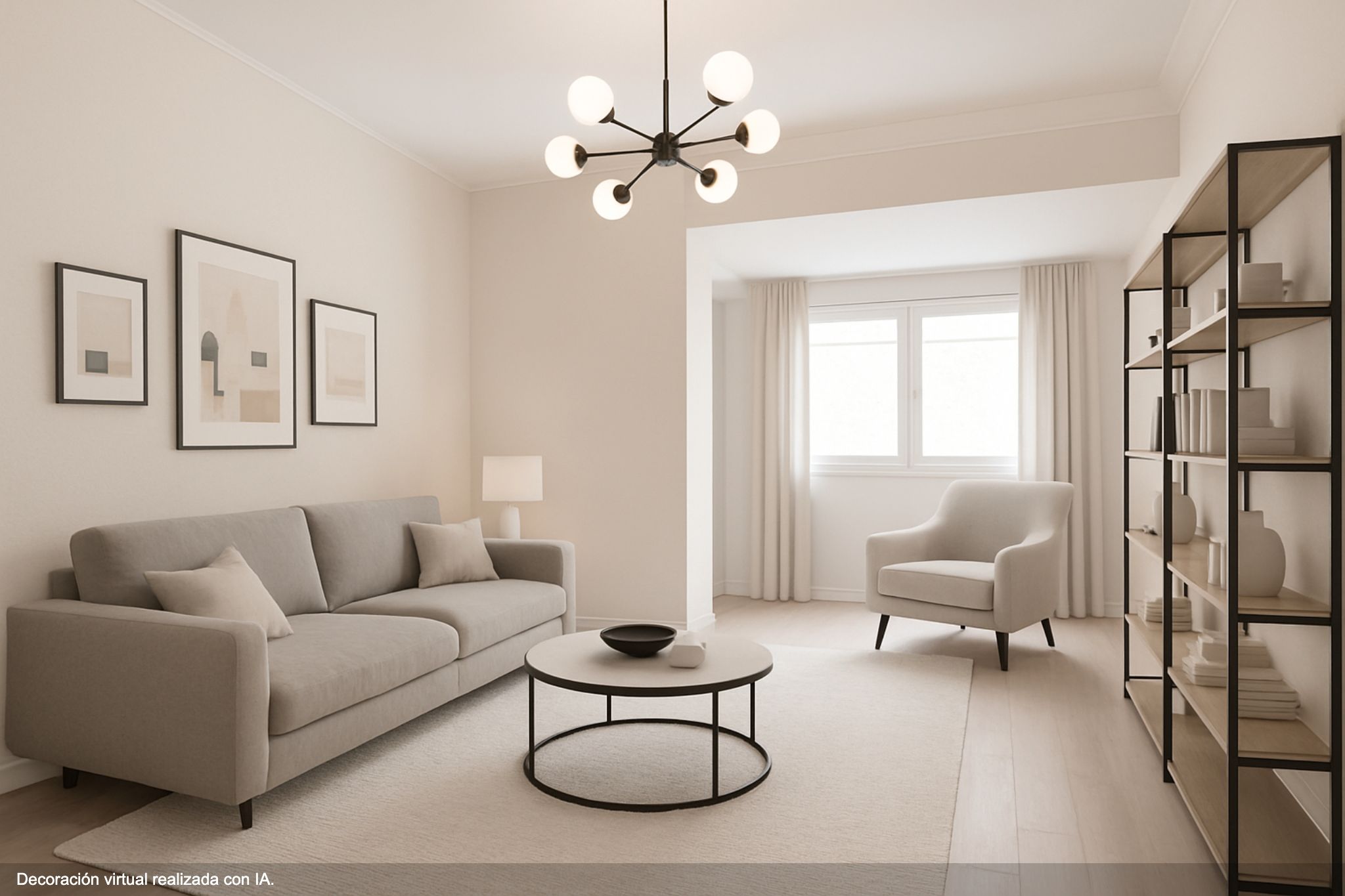 Sala d'estar de Apartament en venda en  Madrid Capital amb Calefacció i Parquet