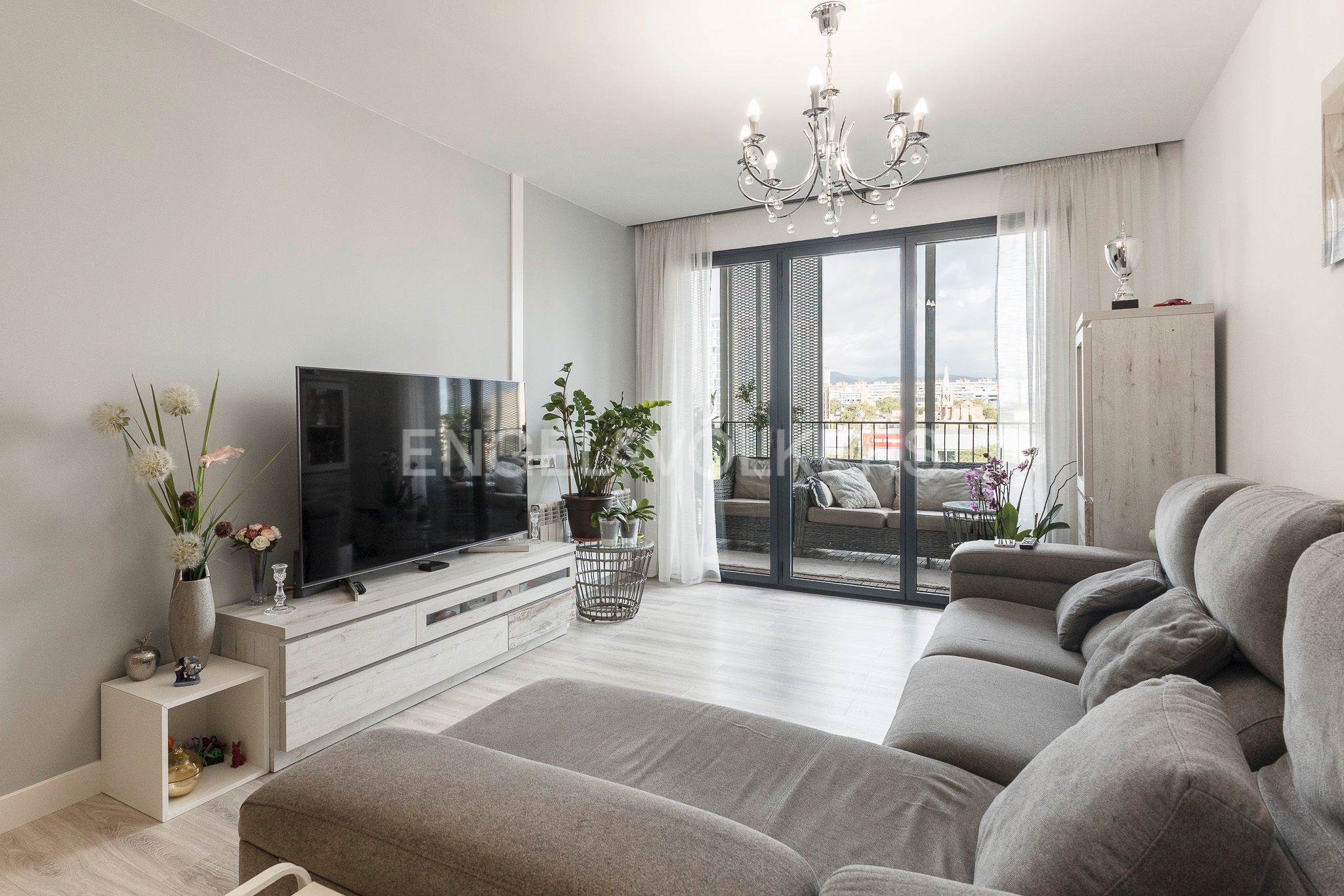 Living room of Apartment for sale in  Barcelona Capital  with Air Conditioner, Heating and Terrace