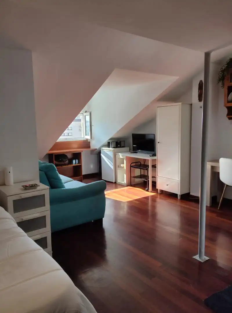 Sala d'estar de Estudi en venda en Santander amb Parquet i Moblat