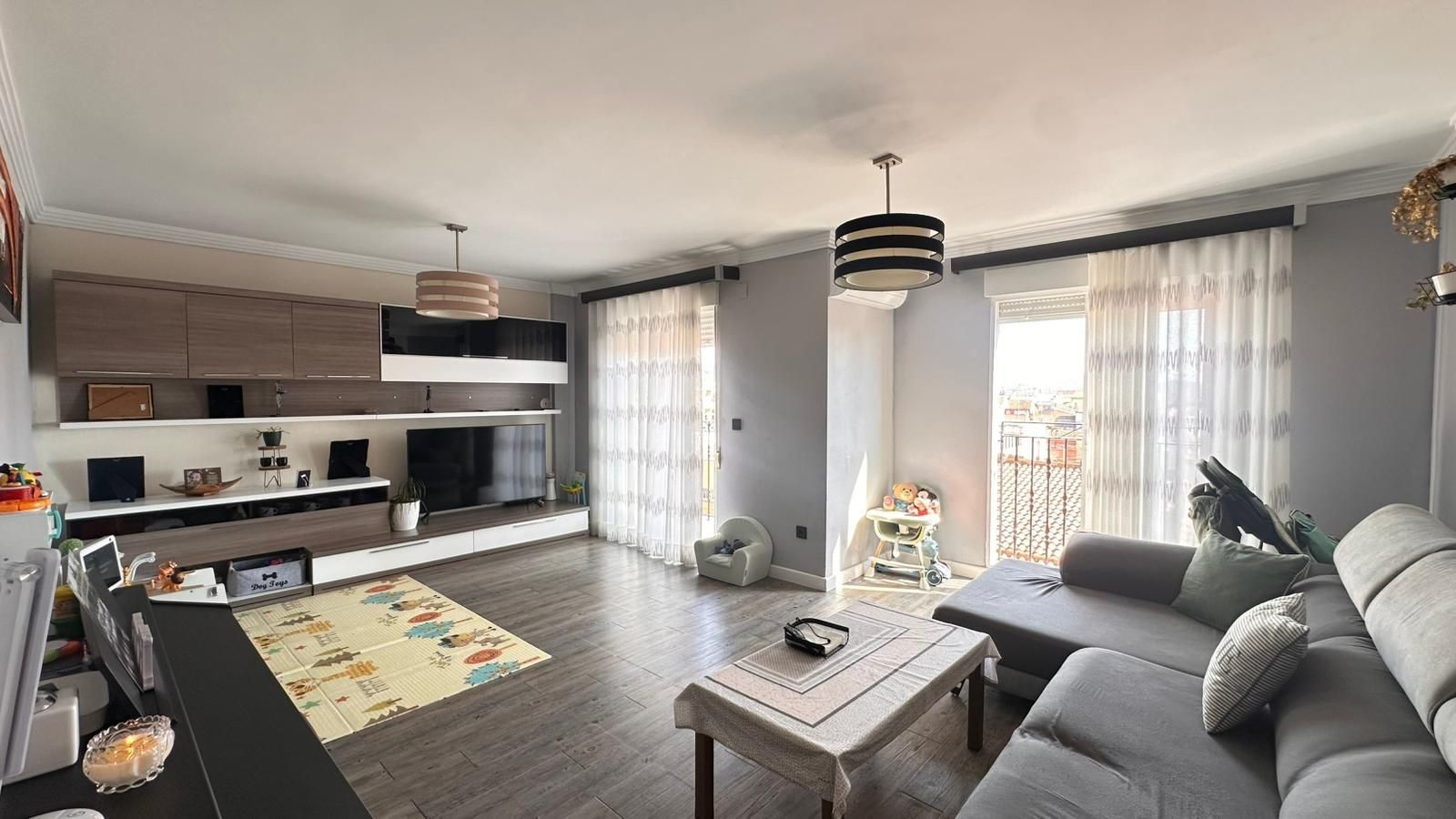 Wohnzimmer von Wohnung zum verkauf in Catadau mit Klimaanlage, Parkett und Terrasse