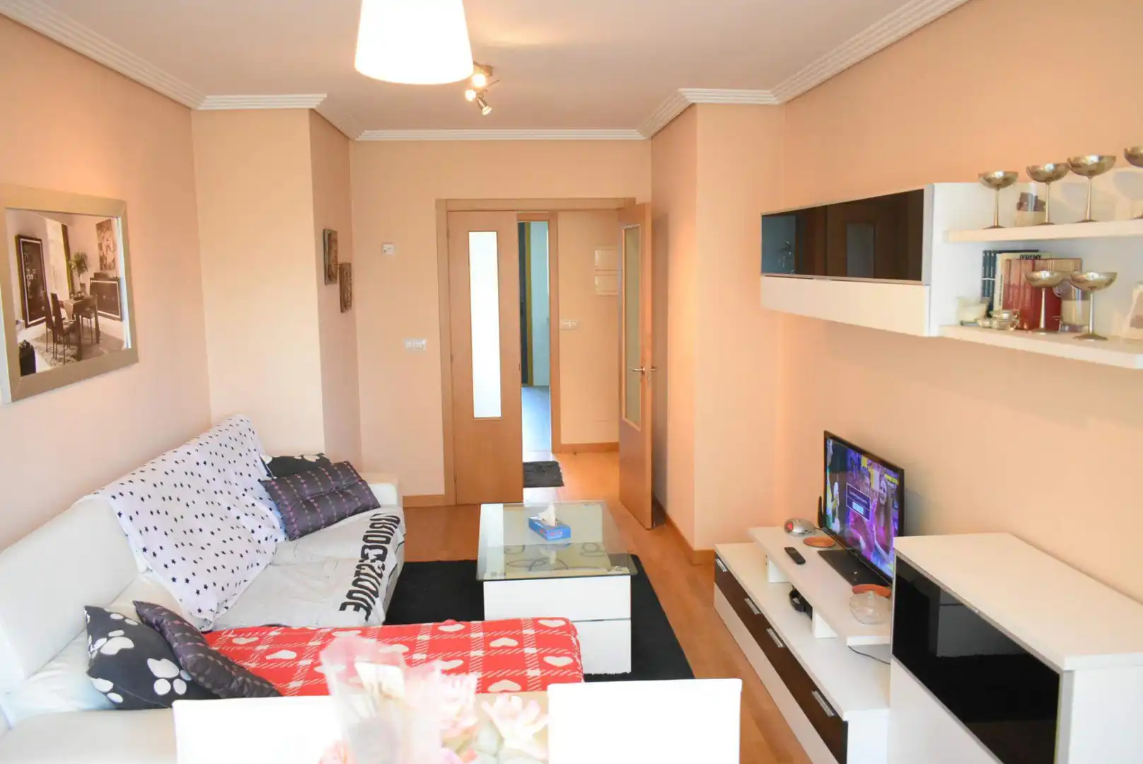 Sala de estar de Apartamento en venta en Pontevedra Capital  con Calefacción, Parquet y Trastero