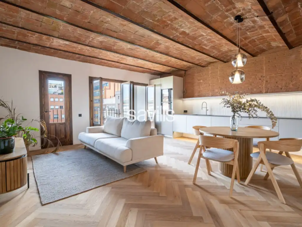 Sala de estar de Apartamento en venta en Barcelona con Aire acondicionado y Terraza