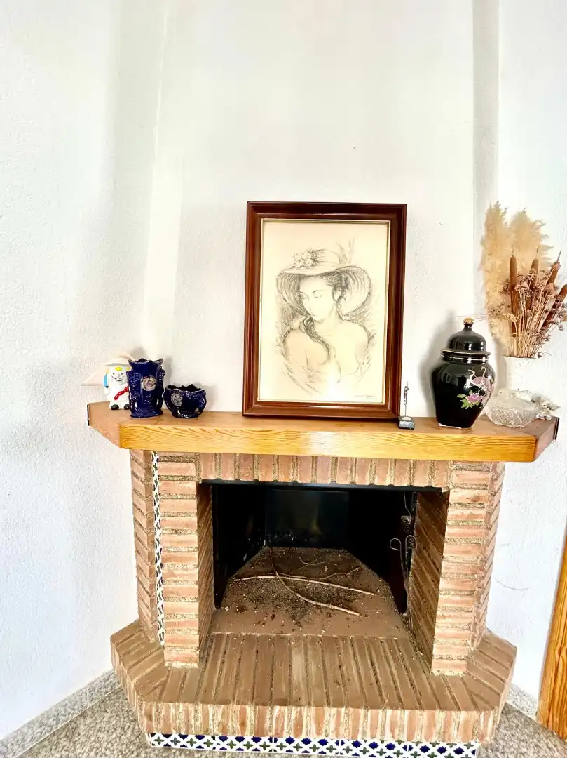 Sala de estar de Casa adosada en venta en Paterna del Río con Calefacción, Terraza y Trastero