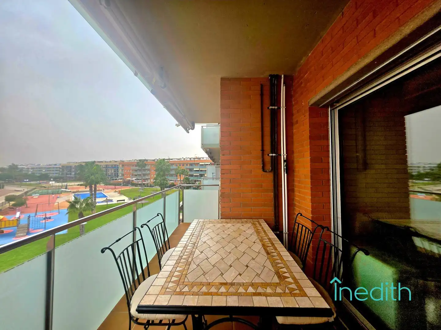 Terrasse von Wohnung zum Verkauf in Cubelles mit Klimaanlage, Heizung und Terrasse
