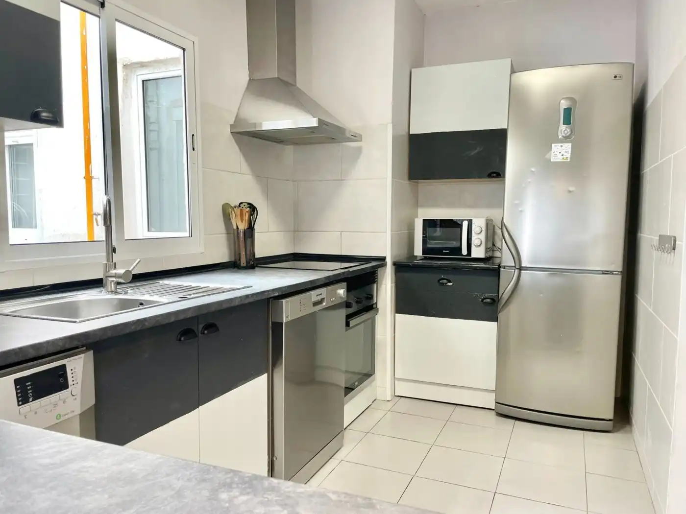 Cocina de Piso de alquiler en Valencia con Aire acondicionado, Calefacción y Parquet