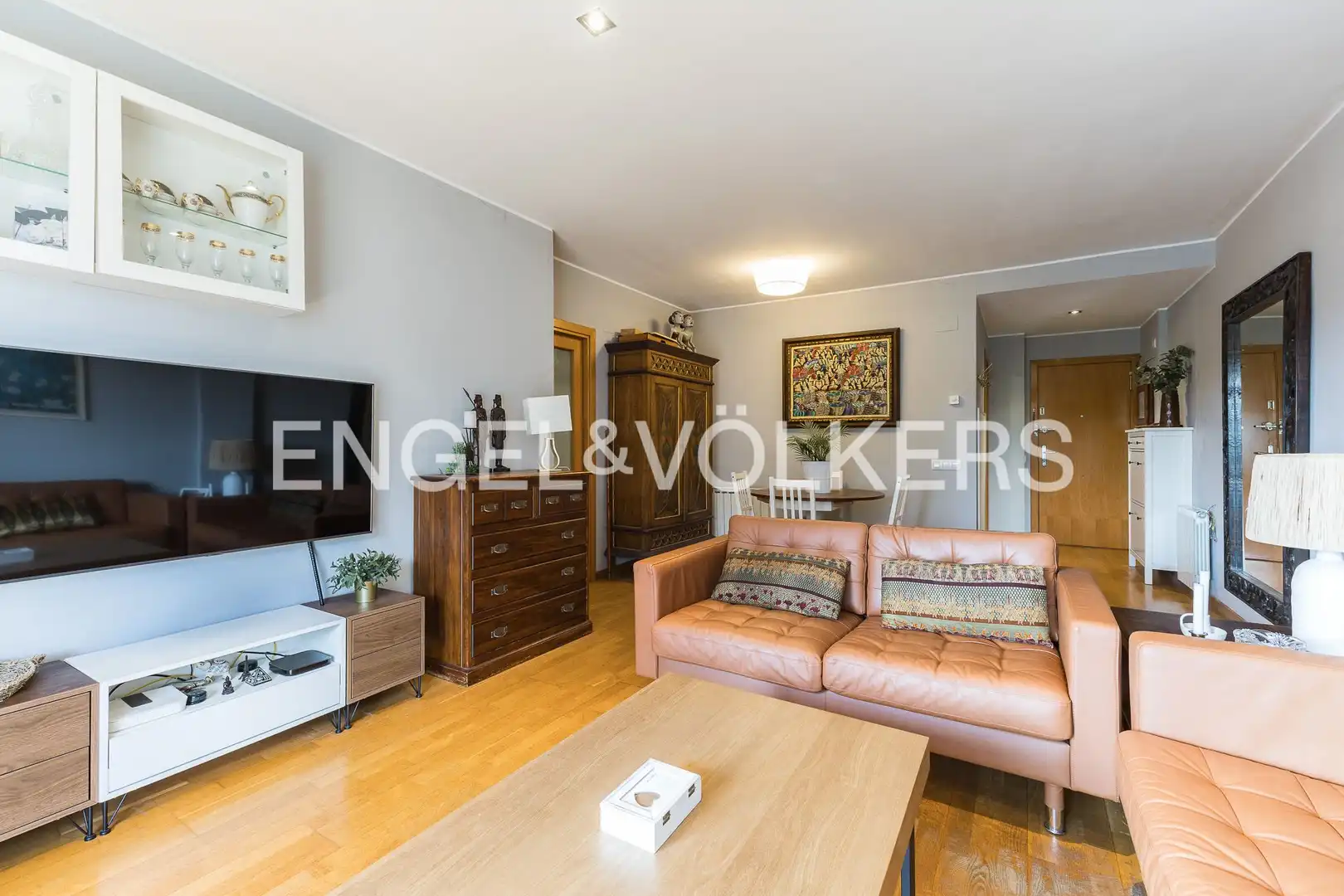 Wohnzimmer von Wohnung zum Verkauf in Sant Cugat del Vallès mit Klimaanlage, Heizung und Parkett