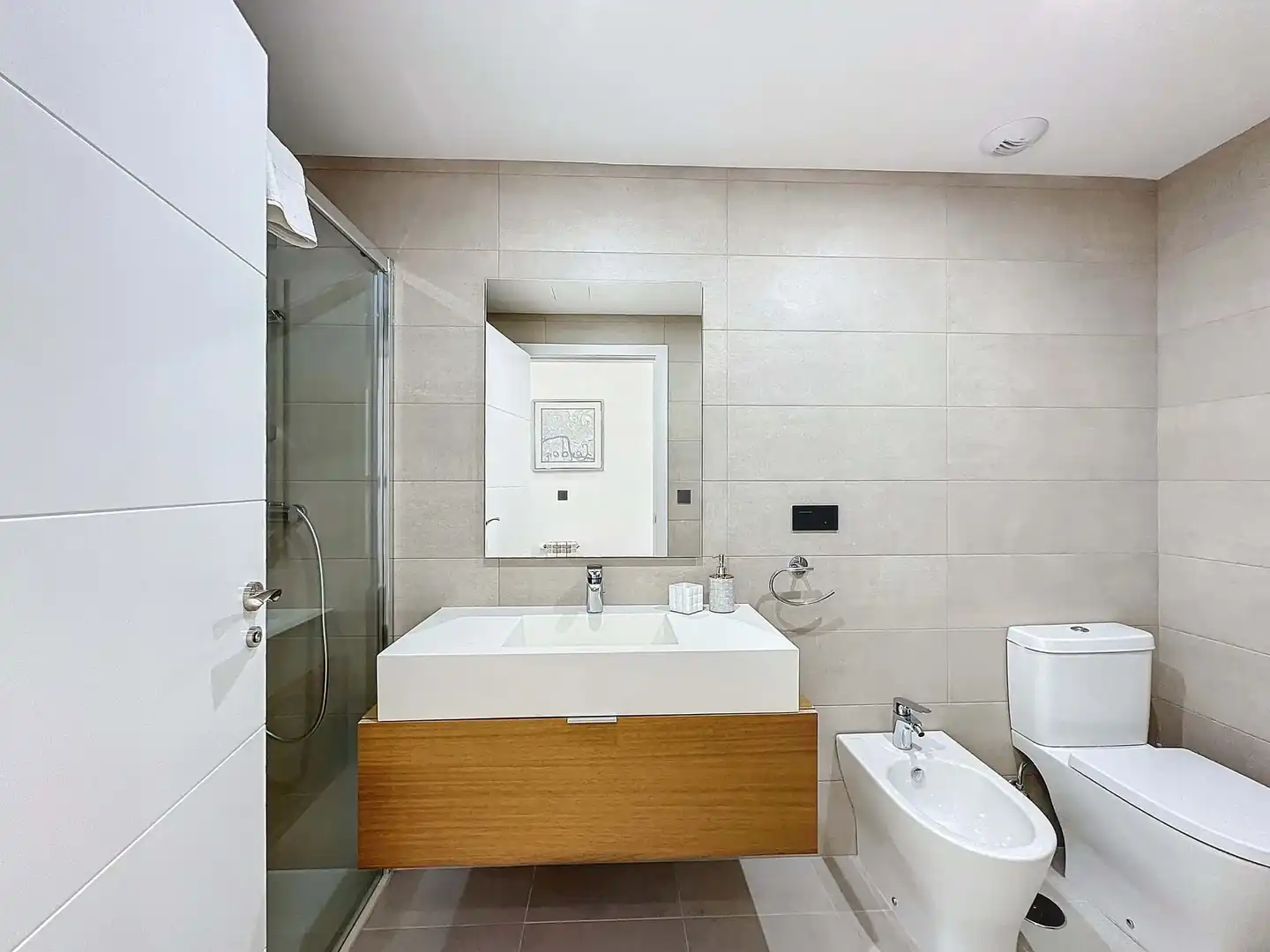 Badezimmer von Wohnung zum Verkauf in Sanxenxo mit Heizung, Terrasse und Schwimmbad