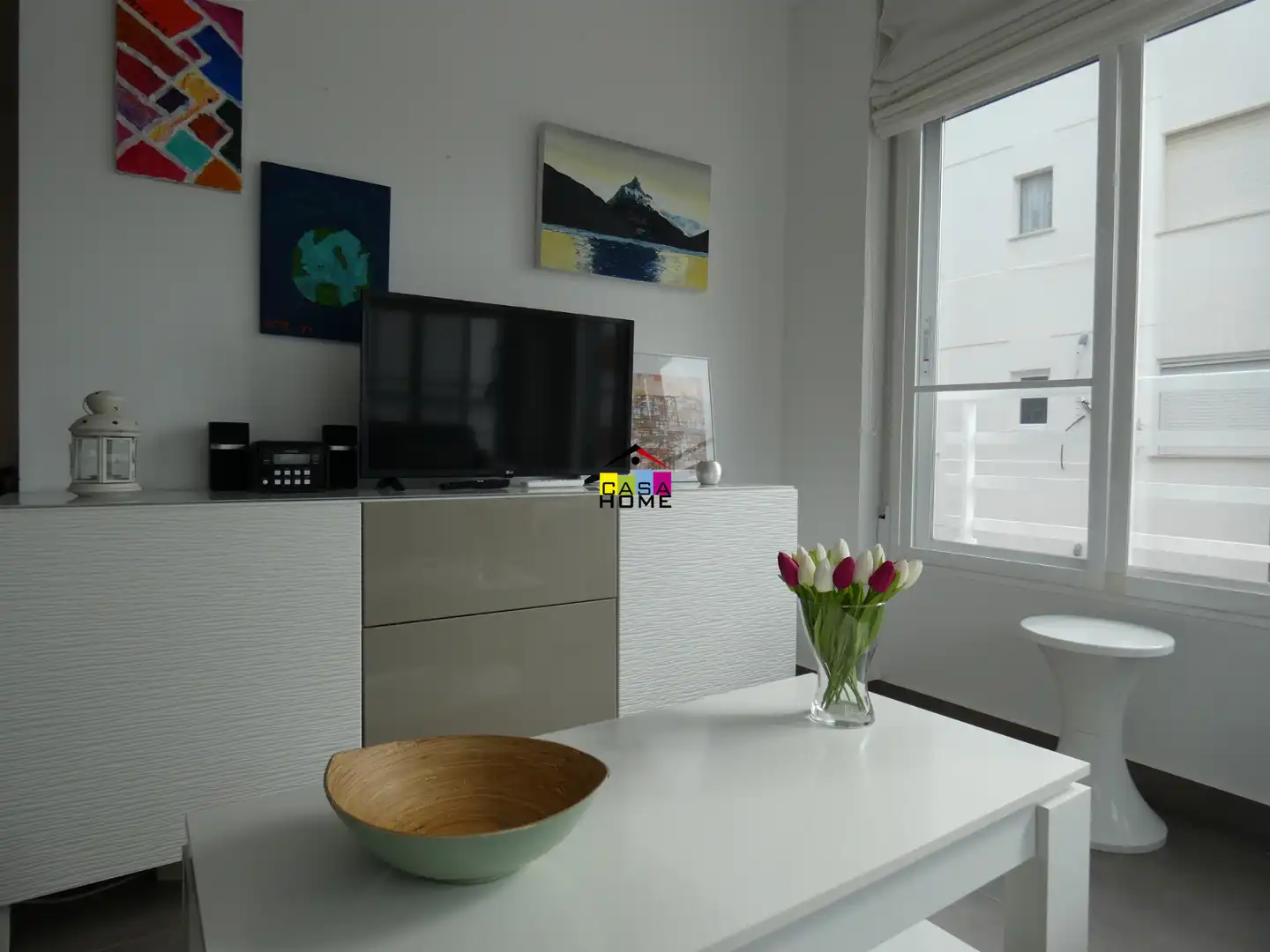 Sala de estar de Apartamento en venta en Benicasim / Benicàssim con Aire acondicionado, Amueblado y Piscina comunitaria