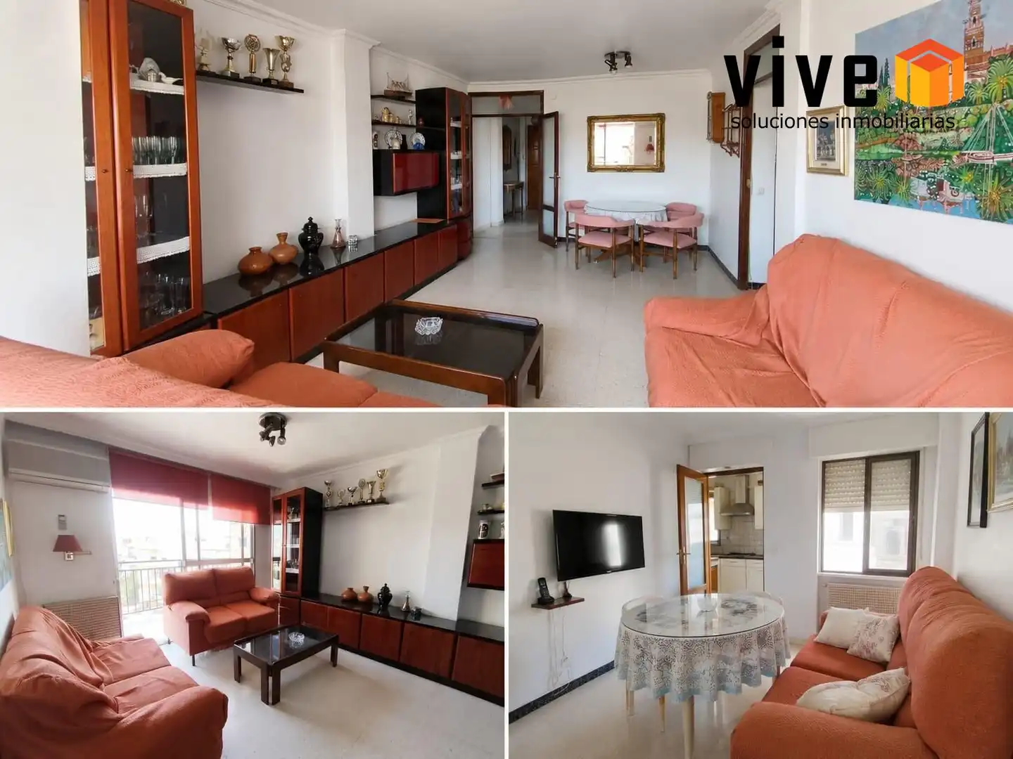 Sala de estar de Piso en venta en Sevilla con Aire acondicionado y Terraza