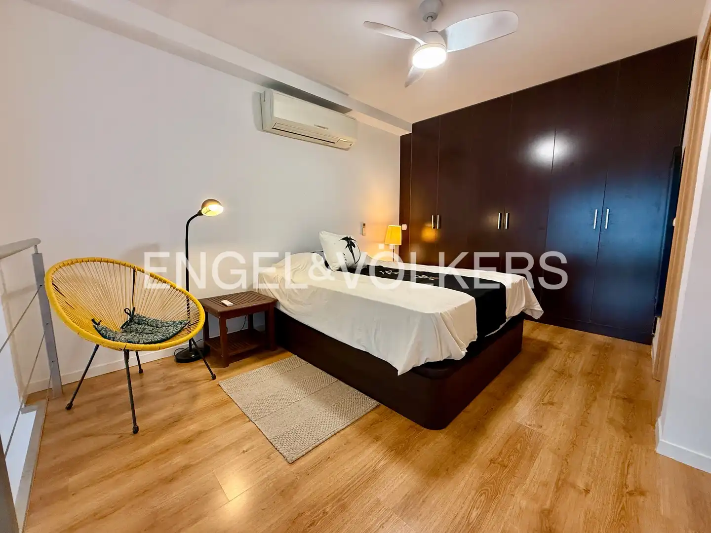Schlafzimmer von Maisonette zur Miete in Madrid mit Klimaanlage, Heizung und Privatgarten