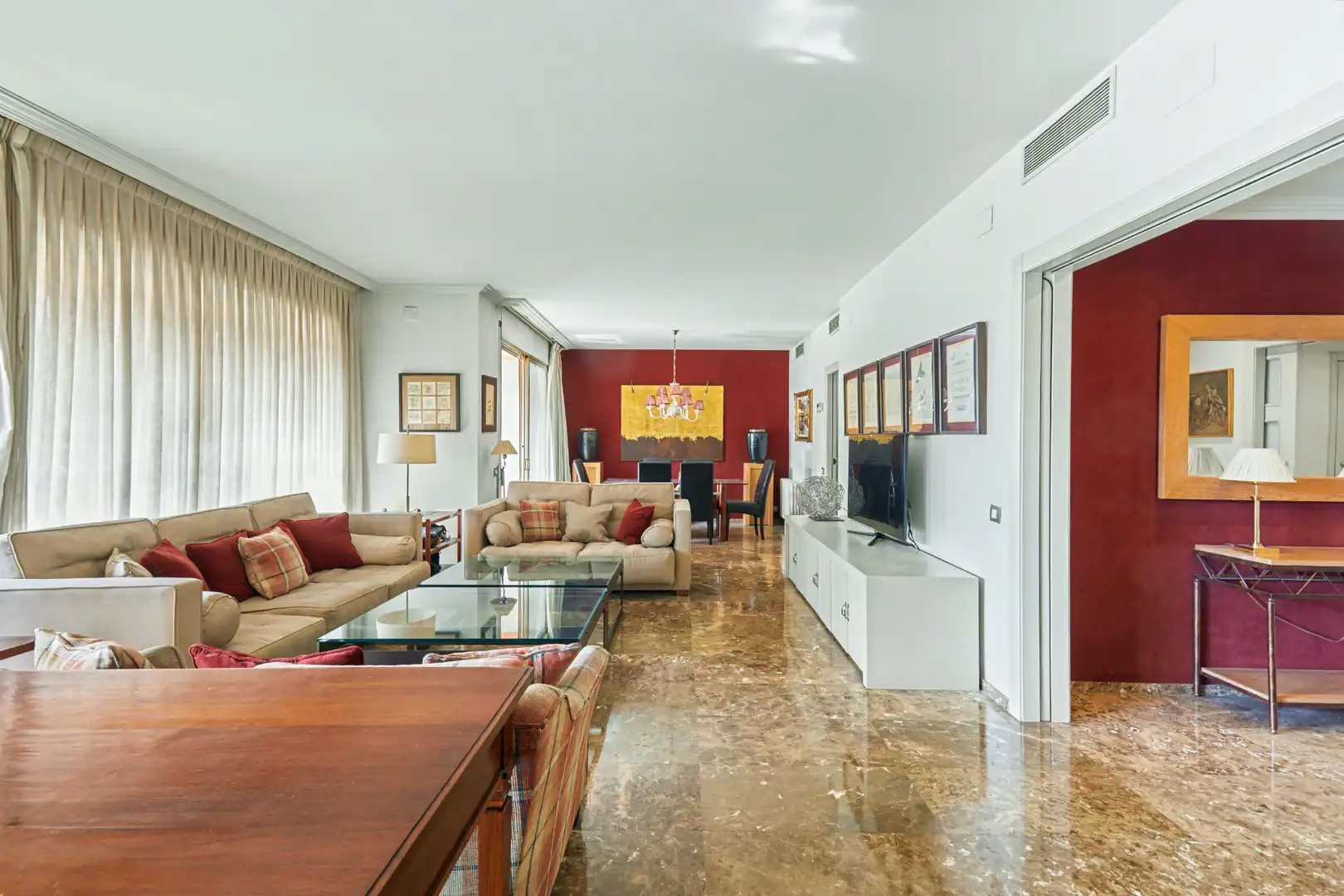 Sala de estar de Piso en venta en Barcelona con Aire acondicionado, Calefacción y Parquet