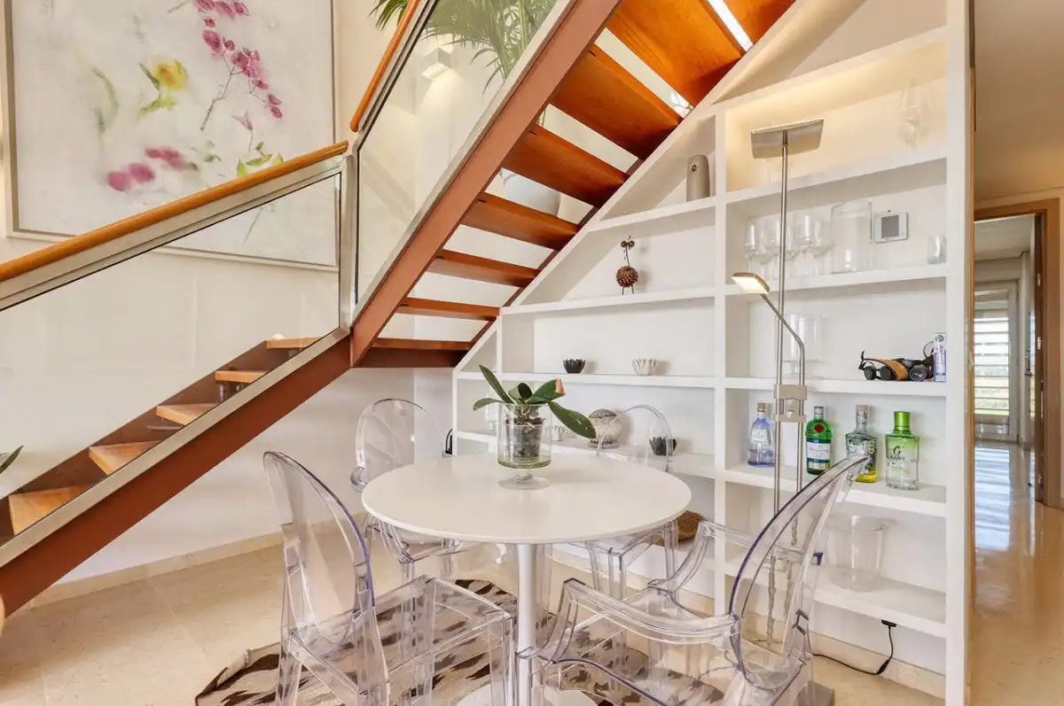 Esszimmer von Wohnungen zur Miete in Sotogrande mit Klimaanlage, Heizung und Terrasse