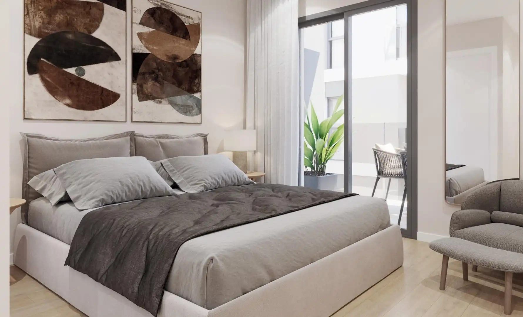 Bedroom of Flat for sale in Sant Joan d'Alacant  with Parquet flooring, Terrace and Community pool