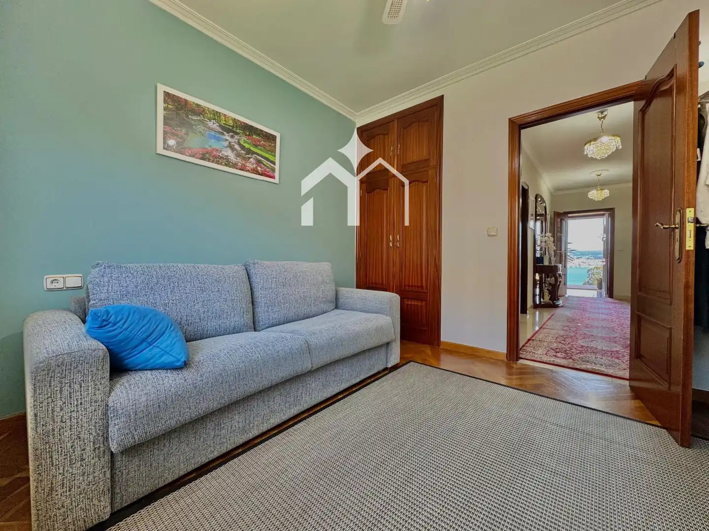 Living room of Houses for sale in Moaña  with Heating, Parquet flooring and Terrace